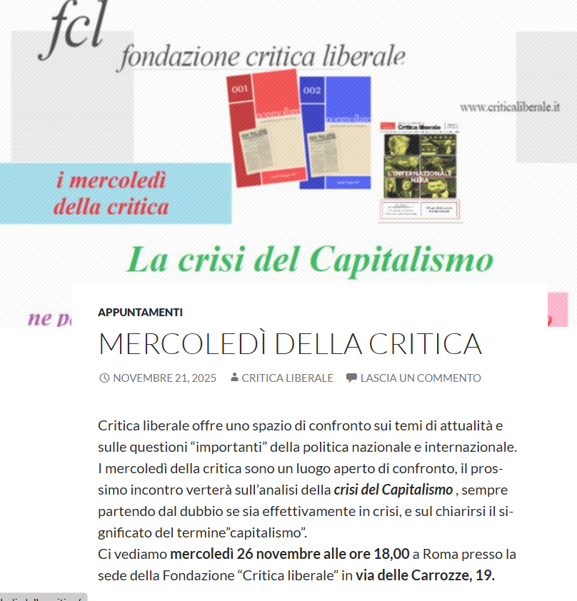 La crisi del capitalismo